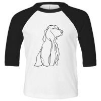 Dog Minimal One Line Art Toddler 3/4 Sleeve Tee | Artistshot