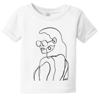 Women Minimalistic One Line Art Baby Tee | Artistshot