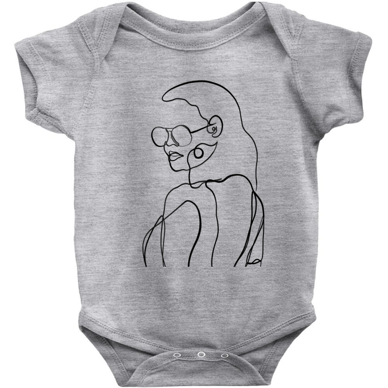 Women Minimalistic One Line Art Baby Bodysuit by Doodle Intent | Artistshot