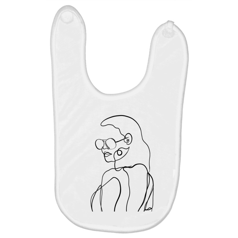 Women Minimalistic One Line Art Baby Bibs by Doodle Intent | Artistshot