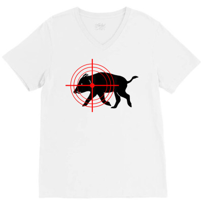 Boar Hunting Target Chasing Hog Hunt Aim T Shirt V-neck Tee Designed By Sivir5056