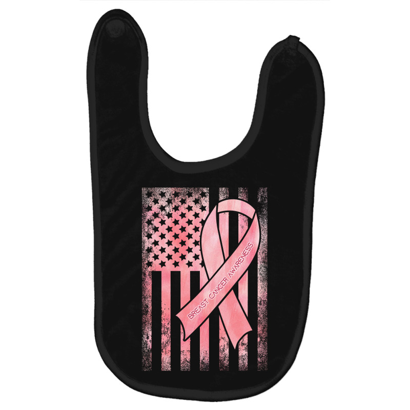 Breast Cancer American Flag Baby Bibs by autlu2024 | Artistshot