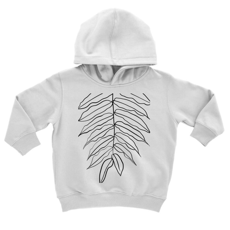 Long Leaves Minimal Line Art Toddler Hoodie by Doodle Intent | Artistshot