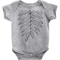 Long Leaves Minimal Line Art Baby Bodysuit | Artistshot