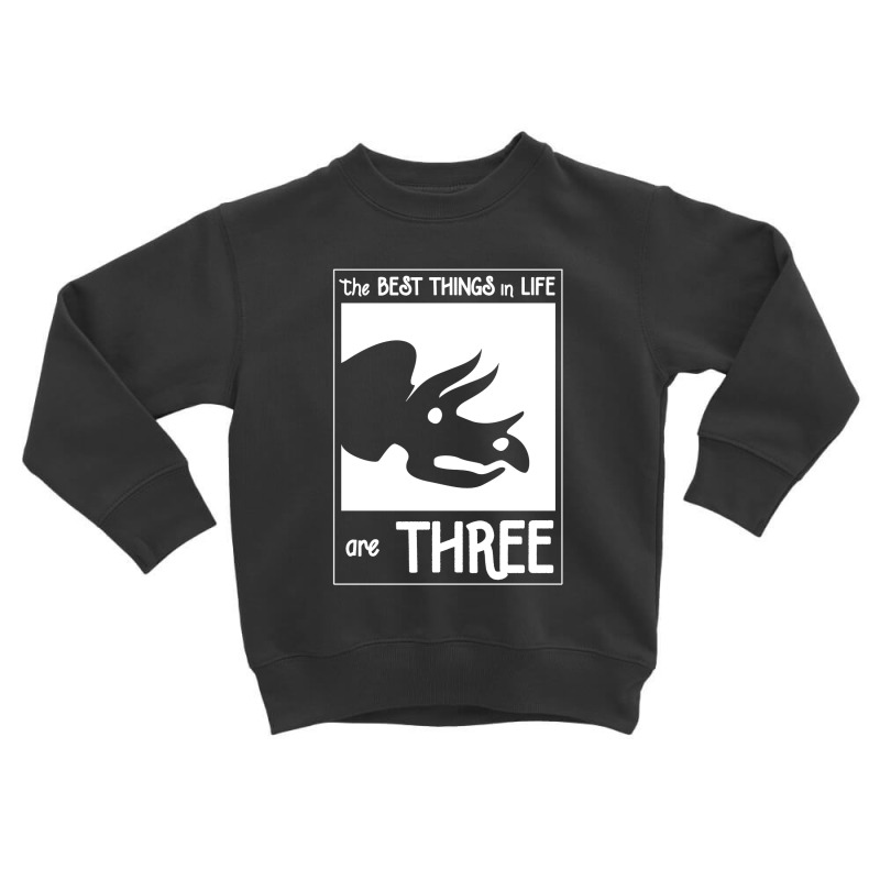 The Best Things In Life Are Three Toddler Sweatshirt by michaelnaher | Artistshot