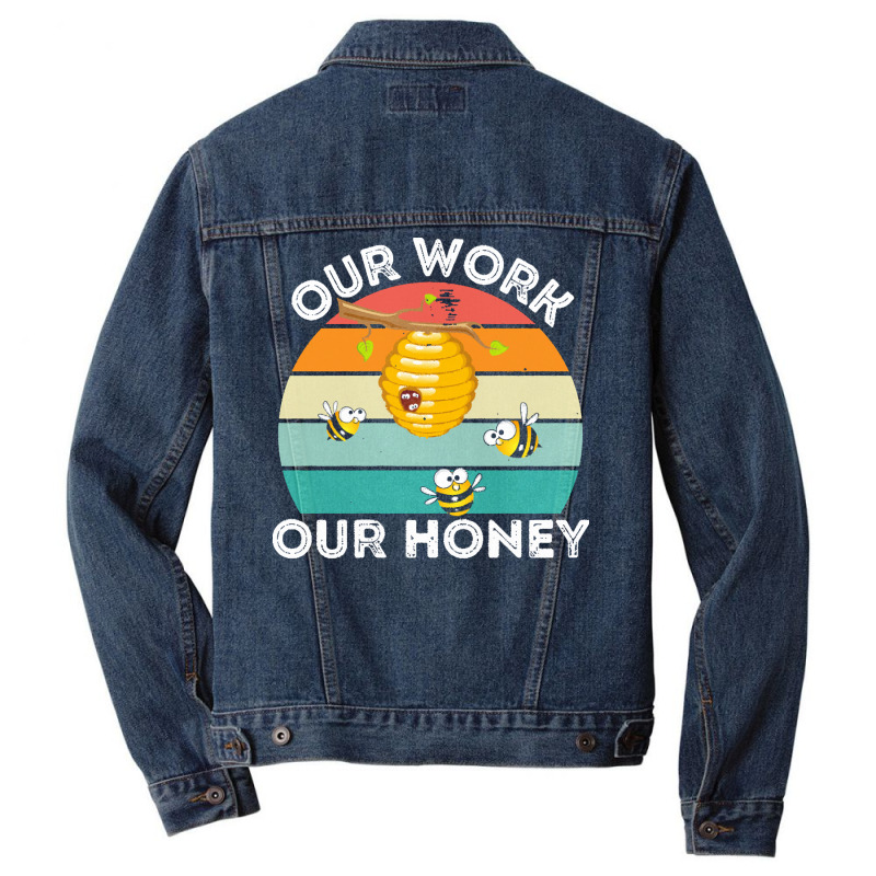 Bee Vegan T  Shirt Our Work Our Honey Bee Vegan Plantbased Funny Novel Men Denim Jacket | Artistshot