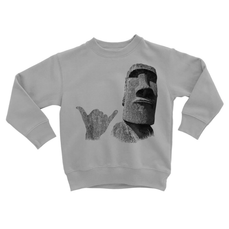 Funny Easter Island Rapa Nui Moai Statue Surfer Shaka Sign T Shirt Toddler Sweatshirt | Artistshot