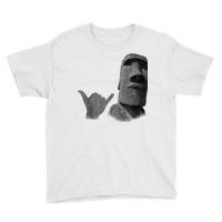 Funny Easter Island Rapa Nui Moai Statue Surfer Shaka Sign T Shirt Youth Tee | Artistshot