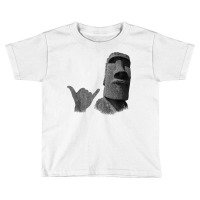 Funny Easter Island Rapa Nui Moai Statue Surfer Shaka Sign T Shirt Toddler T-shirt | Artistshot