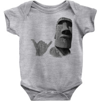 Funny Easter Island Rapa Nui Moai Statue Surfer Shaka Sign T Shirt Baby Bodysuit | Artistshot