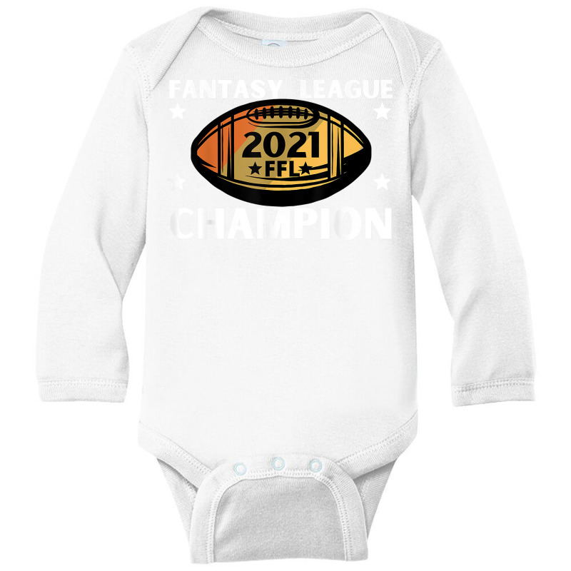 Fantasy League Champion Ffl Football 2021 Winner Vintage T Shirt Long Sleeve Baby Bodysuit | Artistshot