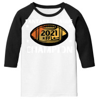 Fantasy League Champion Ffl Football 2021 Winner Vintage T Shirt Youth 3/4 Sleeve | Artistshot