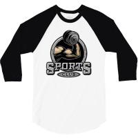 Sports Club, Bodybuilding 3/4 Sleeve Shirt | Artistshot