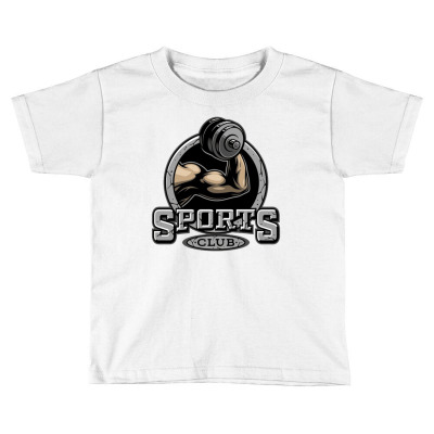 Sports Club, Bodybuilding Toddler T-shirt Designed By Erictenhag