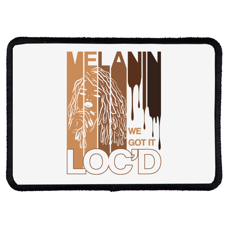 Melanin Drippin We Got It Loc'd Black Afro Natural Hair Pullover Hoodi Rectangle Patch | Artistshot