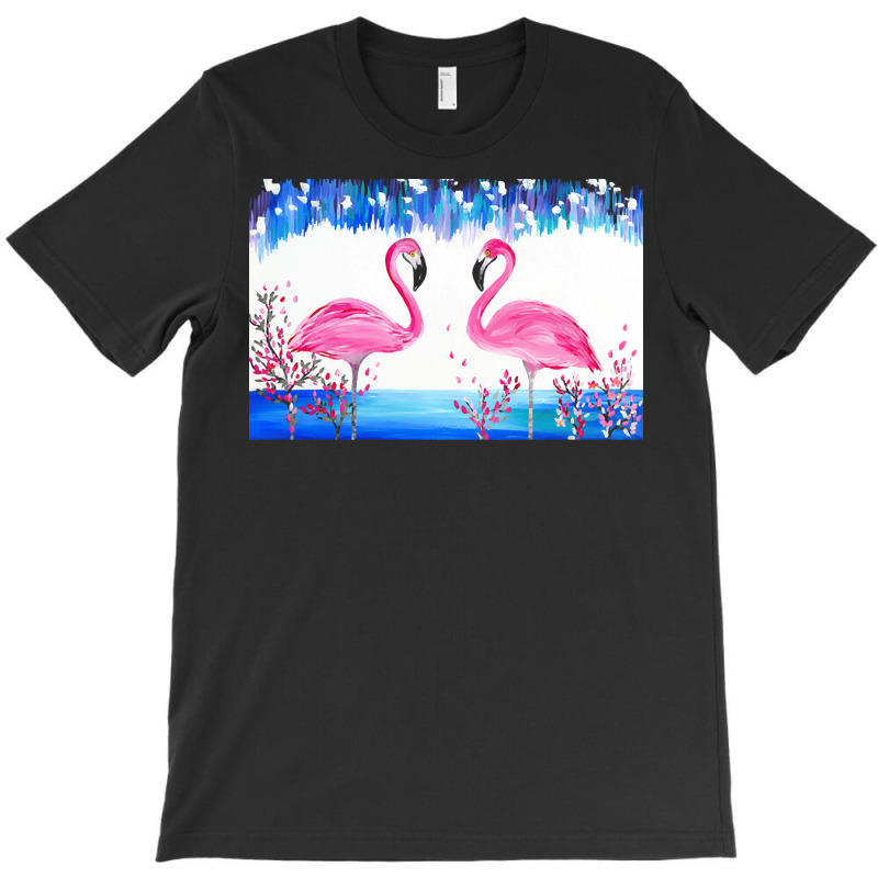 Flamingo T  Shirt Blue And Pink 4 T  Shirt T-shirt | Artistshot