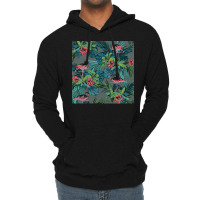 Flamingo T  Shirt Flamingo In The Tropical Forest Shades Of Blue T  Sh Lightweight Hoodie | Artistshot