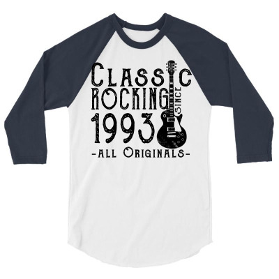 Rocking Since 1993 3/4 Sleeve Shirt Designed By Teresabrador