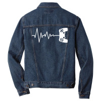 Heartbeat Gamer T  Shirtheartbeat Gamer Cool Gifts For Fathers Day Gif Men Denim Jacket | Artistshot