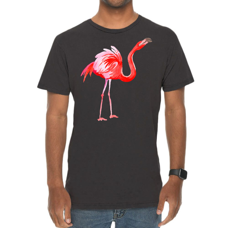 Flamingo T  Shirt Watercolor Exotic Flamingo 03 T  Shirt Vintage T-shirt | Artistshot