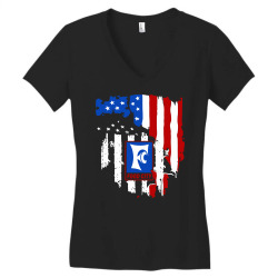 food city american flag independence day Women's V-Neck T-Shirt | Artistshot