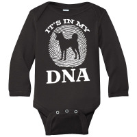 Icelandic T  Shirt Icelandic Sheepdog It`s In My D N A T  Shirt (1) Long Sleeve Baby Bodysuit | Artistshot