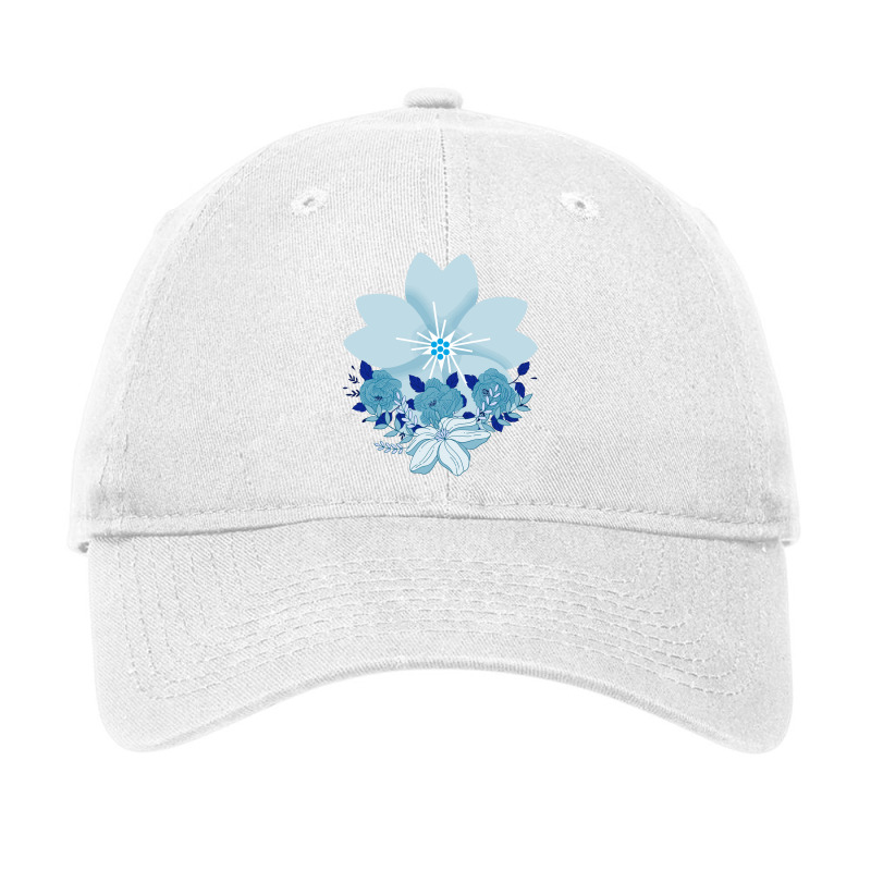 Flower With Trio Of Roses Adjustable Cap | Artistshot