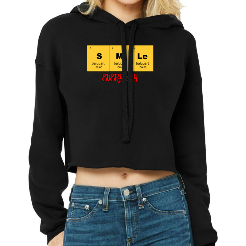 Smile Cropped Hoodie by BALUUART | Artistshot