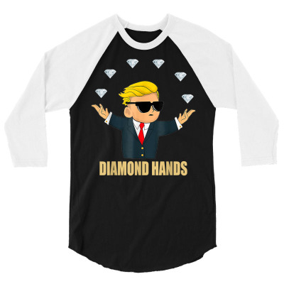 Wall Street Bets Diamond Hands Wsb Meme For Men Women T Shirt 3/4 Sleeve Shirt Designed By Roswellkolbeck