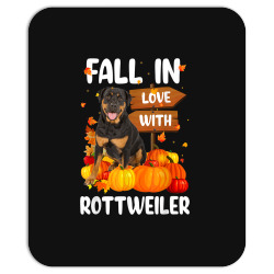 fall in love with rottweiler dog on pumkin halloween Mousepad | Artistshot