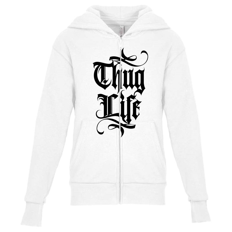 Thug Life Youth Zipper Hoodie by tiococacola | Artistshot