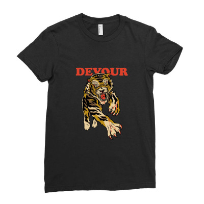 Devour Ladies Fitted T-shirt Designed By Blackstone