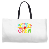 Funny Montessori Crew Montessori Teacher Back To School T Shirt Weekender Totes | Artistshot