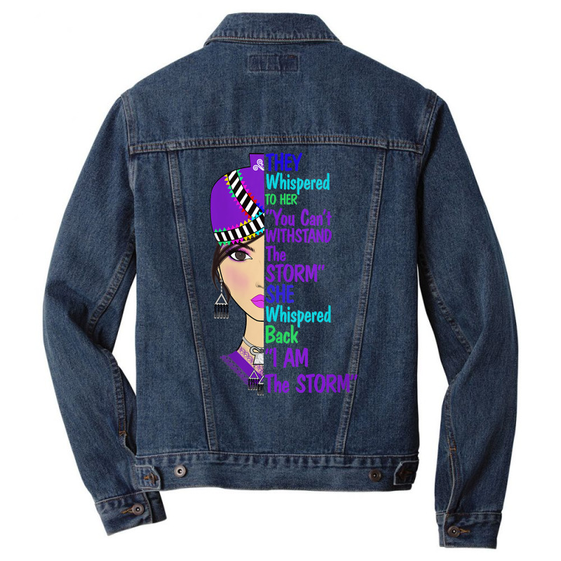 Womens Hmong Inspired T Shirt They Whispered To Her I Am The Storm V N Men Denim Jacket | Artistshot