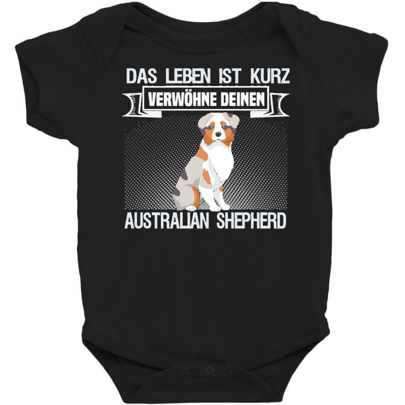 Australian Shepherd T  Shirt Design For Dog Lover And Australian Sheph Baby Bodysuit by shiftkraft | Artistshot