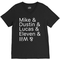 Mike & Dustin & Lucas & Will & V-Neck Tee | Artistshot