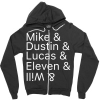 Mike & Dustin & Lucas & Will & Zipper Hoodie | Artistshot