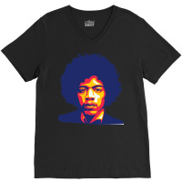 Jimi Hendrix Fire V-neck Tee | Artistshot