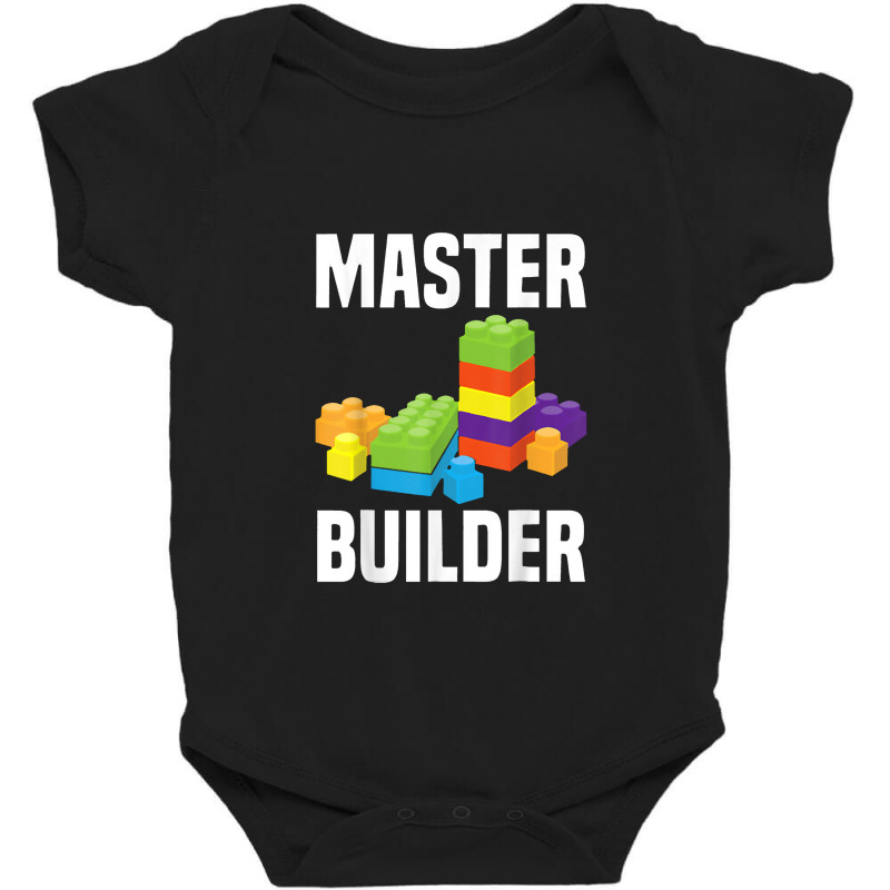 Master Builder Funny Building Blocks Baby Bodysuit | Artistshot