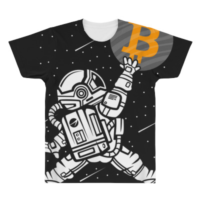 Astronaut Bitcoin Hodl Btc Crypto All Over Men's T-shirt Designed By Bariteau Hannah