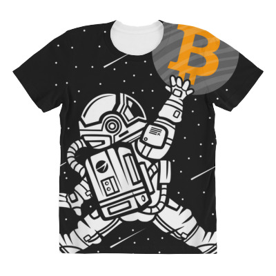 Astronaut Bitcoin Hodl Btc Crypto All Over Women's T-shirt Designed By Bariteau Hannah