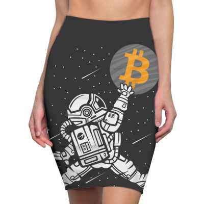 Astronaut Bitcoin Hodl Btc Crypto Pencil Skirts Designed By Bariteau Hannah