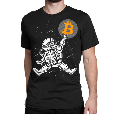 Astronaut Bitcoin Hodl Btc Crypto Classic T-shirt Designed By Bariteau Hannah