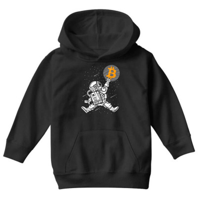 Astronaut Bitcoin Hodl Btc Crypto Youth Hoodie Designed By Bariteau Hannah