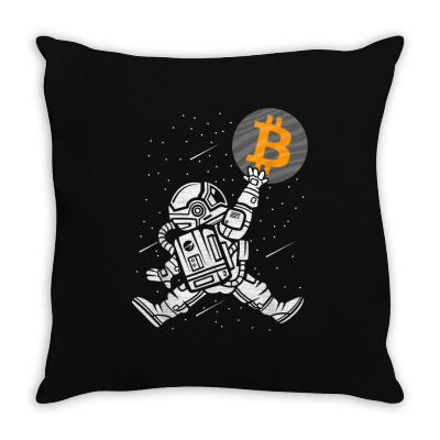 Astronaut Bitcoin Hodl Btc Crypto Throw Pillow Designed By Bariteau Hannah