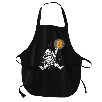Astronaut Bitcoin Hodl Btc Crypto Medium-length Apron Designed By Bariteau Hannah