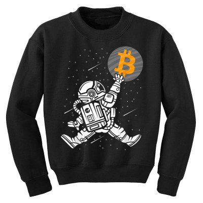 Astronaut Bitcoin Hodl Btc Crypto Youth Sweatshirt Designed By Bariteau Hannah