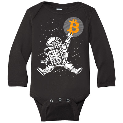 Astronaut Bitcoin Hodl Btc Crypto Long Sleeve Baby Bodysuit Designed By Bariteau Hannah