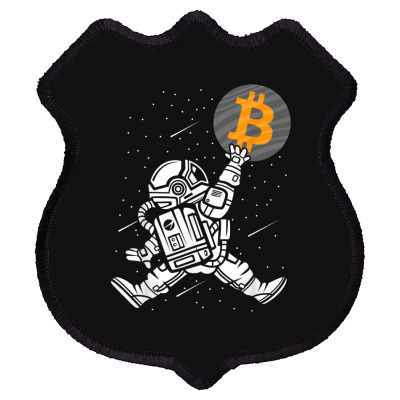 Astronaut Bitcoin Hodl Btc Crypto Shield Patch Designed By Bariteau Hannah