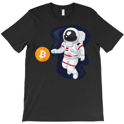Astronaut Btc To The Moon T-shirt Designed By Bariteau Hannah